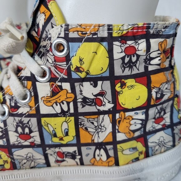 VTG 1993 Looney Tunes Keds High Top Women's Sz 8 Shoes Y2K Sneakers Tweety Bugs - Picture 3 of 10